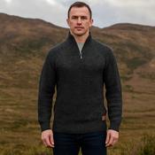 Charcoal Zip Knit Sweater