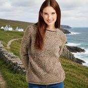 Brackloon Tweed Roll Neck Oat Ladies Sweater image