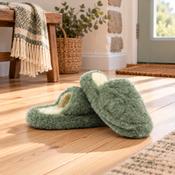 Cozy Green Wool Slippers image