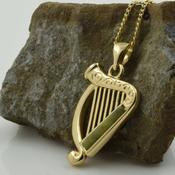 Harp Necklace with Connemara Marble image