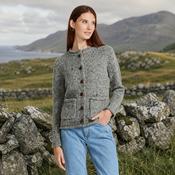 Avondale Ladies Tweed Grey Cardigan