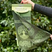Pashmina Tree of Life Green Scarf image