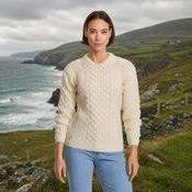 Inishmore Ladies Slim-Fit Merino Aran Sweater
