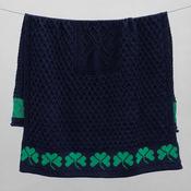 Shamrock Heritage Navy Merino Aran Throw image