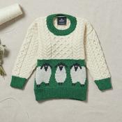 Cute Sheep Childrens Aran Sweater