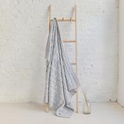 Silver Strand Supersoft Merino Aran Cable Throw - Light Grey image