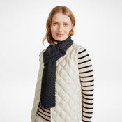 Ballina Aran Buttoned Charcoal Loop Scarf image