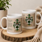Personalized Family Crest Mug Pair from Ireland image