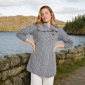 Carraig Ladies Grey Aran Cardigan image