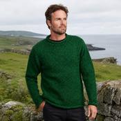 Raheen Tweed Green Roll Neck Mens Sweater