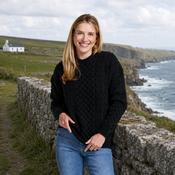 Inisheer Traditional Ladies Aran Black Sweater image