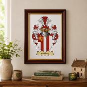 Family Crest Parchment - ANY NAME - Made to Order