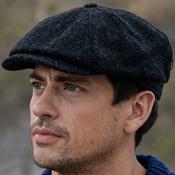 Driving Cap in Gray Plaid image