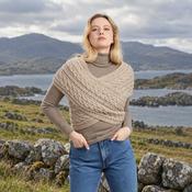 Corrib Crossover Oat Aran Wrap