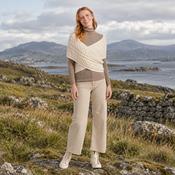 Corrib Crossover Natural Aran Wrap