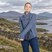 Céide Ladies Denim Aran Cardigan