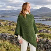 Glenbeigh Green Aran Poncho