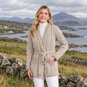 Sheeffry Shawl Aran Neck Cardigan image