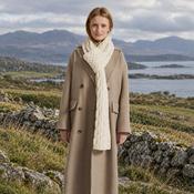 Rosturk Aran Pull Through Natural Cable Shawl image