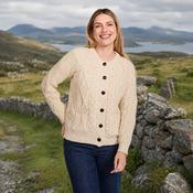 Ladies Natural Heritage Aran Lumber Cardigan
