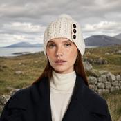 Cong Aran Merino Cream Hat with Pom Pom image