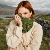 Carrowholly Aran Button Green Snood image
