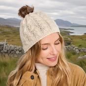 Cream Aran Bobble Hat image
