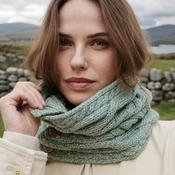 Carrowholly Aran Button Mint Snood image