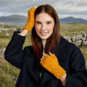 Glenfarne Nepped Yellow Fingerless Mitts image