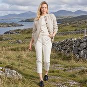 Breaffy Ladies Aran Oat Cardigan image