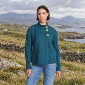 Louisburgh Ladies Cable Aran Atlantic Cardigan