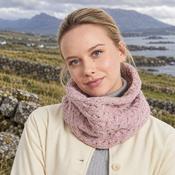Newport Aran Pink Cable Snood image