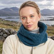 Newport Aran Turquoise Cable Snood image