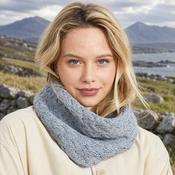 Newport Aran Light Blue Cable Snood image