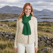 Ballina Aran Buttoned Green Loop Scarf image