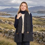 Moy Grey Aran Pocket Scarf image