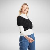 Corrib Crossover Black Aran Wrap