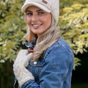 Cream Aran Wool Mittens image