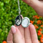 Silver Claddagh Locket Necklace