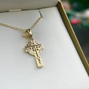 Classic 10K Gold Small Celtic Cross Pendant image