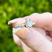 April Birthstone Claddagh Ring image