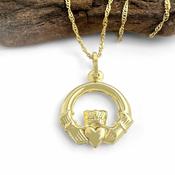 9k Gold Claddagh Necklace image