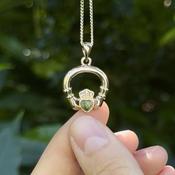 Gold Coated Connemara Claddagh Necklace image