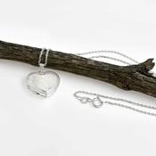 Silver Heart Locket Necklace image
