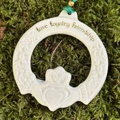 Belleek Irish Claddagh Ornament image