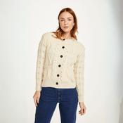 Inagh Ladies Aran Natural Cardigan image