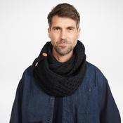 Kilmaine Aran Black Snood Scarf with Buttons image