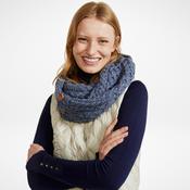 Kilmaine Aran Denim Snood Scarf with Buttons image