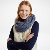 Kilmaine Aran Denim Snood Scarf with Buttons image