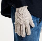 Killeany Aran Handknit Merino Oat Gloves